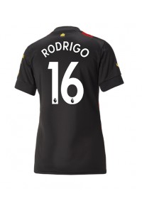 Manchester City Rodri Hernandez #16 Fotballdrakt Borte Klær Dame 2022-23 Korte ermer
